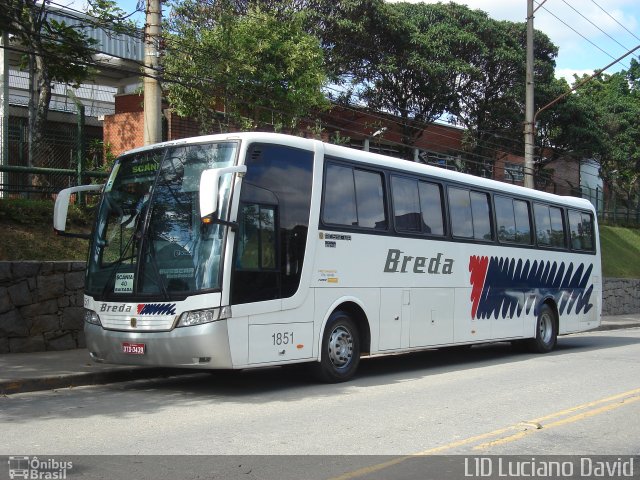 Breda Transportes e Serviços 1851 na cidade de São Bernardo do Campo, São Paulo, Brasil, por Luciano David de Carvalho Santos. Número da foto: #2964859.