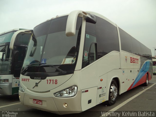 BBTT - Benfica Barueri Transporte e Turismo 1718 na cidade de Aparecida, São Paulo, Brasil, por Weslley Kelvin Batista. ID da foto: 2963689.