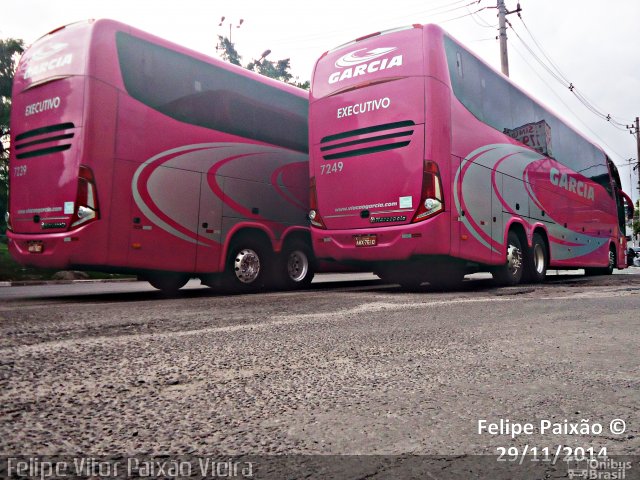 Viação Garcia 7249 na cidade de São Paulo, São Paulo, Brasil, por Felipe Vitor Paixão Vieira. ID da foto: 2968007.