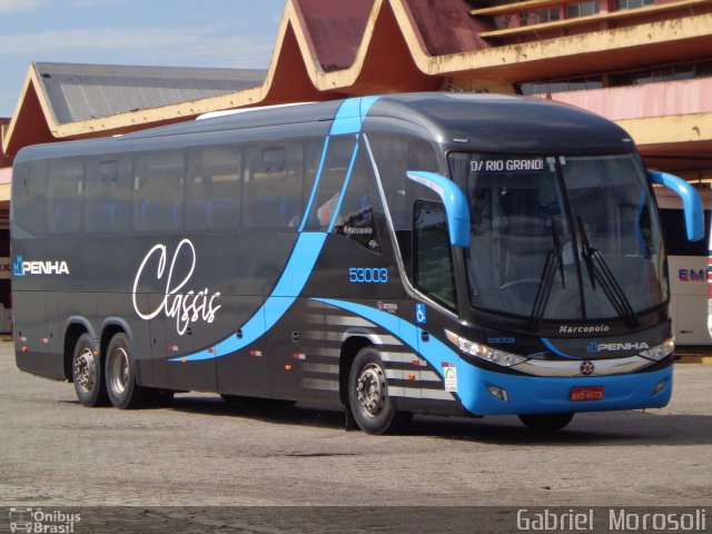 Empresa de Ônibus Nossa Senhora da Penha 53003 na cidade de Pelotas, Rio Grande do Sul, Brasil, por Gabriel  Morosoli. ID da foto: 2969051.