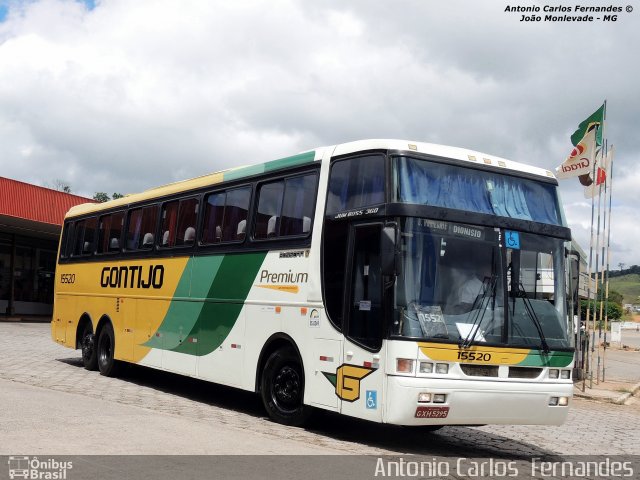 Empresa Gontijo de Transportes 15520 na cidade de João Monlevade, Minas Gerais, Brasil, por Antonio Carlos Fernandes. ID da foto: 2968273.