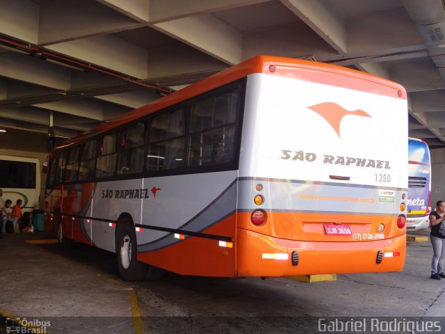 Viação São Raphael 1350 na cidade de São José do Rio Preto, São Paulo, Brasil, por Gabriel Rodrigues. ID da foto: 2341394.