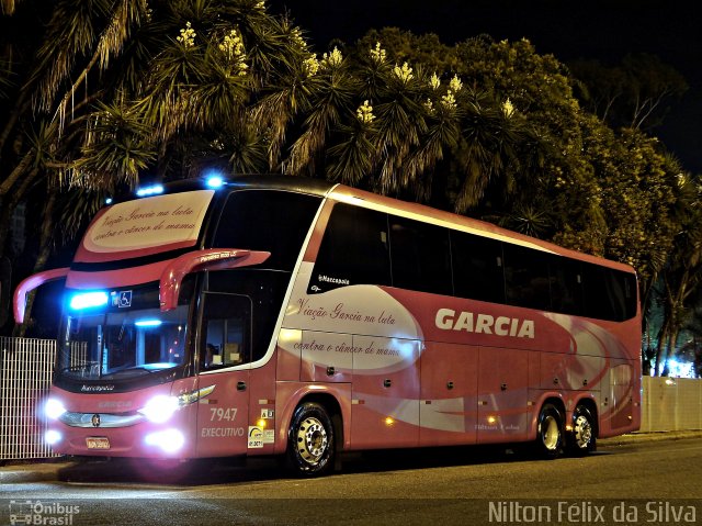 Viação Garcia 7947 na cidade de Curitiba, Paraná, Brasil, por Nilton Félix da Silva. ID da foto: 2340234.