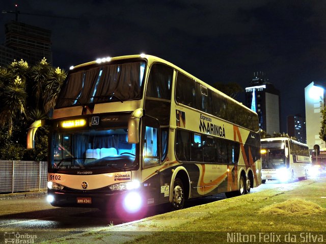 Expresso Maringá 5102 na cidade de Curitiba, Paraná, Brasil, por Nilton Félix da Silva. ID da foto: 2340246.