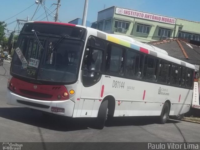 Rio Rotas Transporte e Turismo D81144 na cidade de Rio de Janeiro, Rio de Janeiro, Brasil, por Paulo Vitor Lima. Número da foto: #2340397.