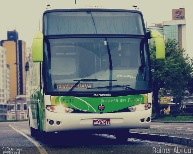 Expresso Princesa dos Campos 5692 na cidade de Curitiba, Paraná, Brasil, por Rainer Abreu. Número da foto: #2341442.