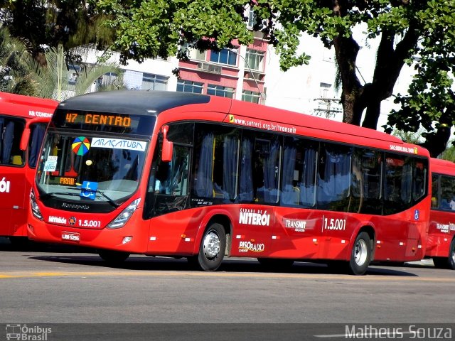 Viação Araçatuba 1.5.001 na cidade de Niterói, Rio de Janeiro, Brasil, por Matheus Souza. Número da foto: #2359125.