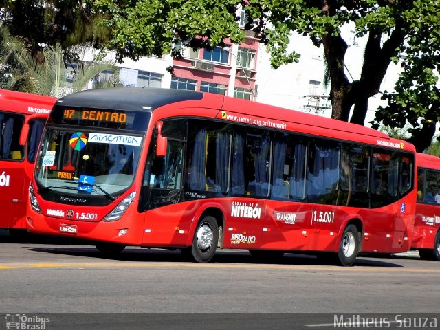 Viação Araçatuba 1.5.001 na cidade de Niterói, Rio de Janeiro, Brasil, por Matheus Souza. ID da foto: 2359125.