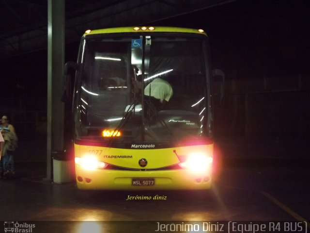 Viação Itapemirim 5077 na cidade de Governador Valadares, Minas Gerais, Brasil, por Jerônimo Diniz. Número da foto: #2358341.