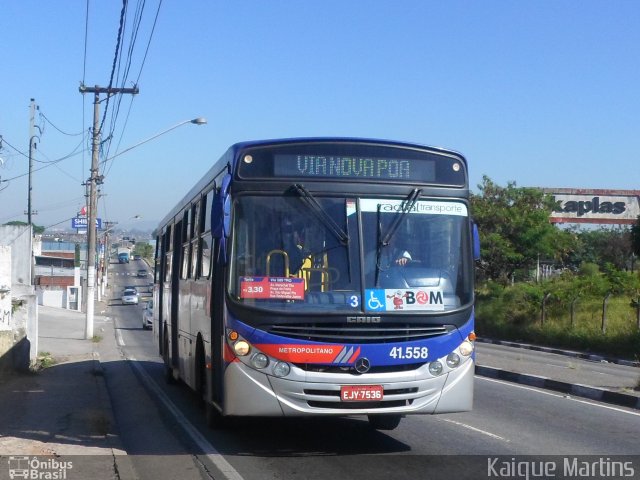 Radial Transporte Coletivo 41.558 na cidade de Itaquaquecetuba, São Paulo, Brasil, por Kaique Martins. ID da foto: 2359245.