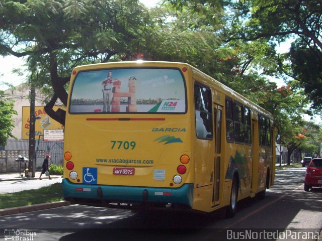 Viação Garcia 7709 na cidade de Maringá, Paraná, Brasil, por Josino Vieira. ID da foto: 2360152.