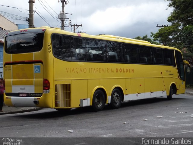 Viação Itapemirim 5805 na cidade de São Paulo, São Paulo, Brasil, por Fernando Santos. Número da foto: #2359365.