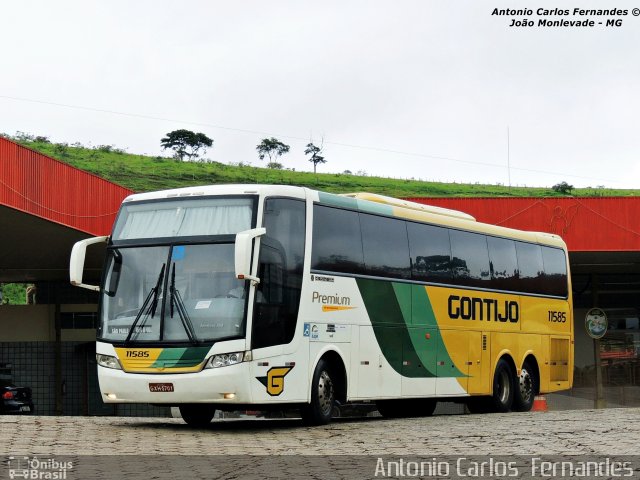 Empresa Gontijo de Transportes 11585 na cidade de João Monlevade, Minas Gerais, Brasil, por Antonio Carlos Fernandes. ID da foto: 2359771.