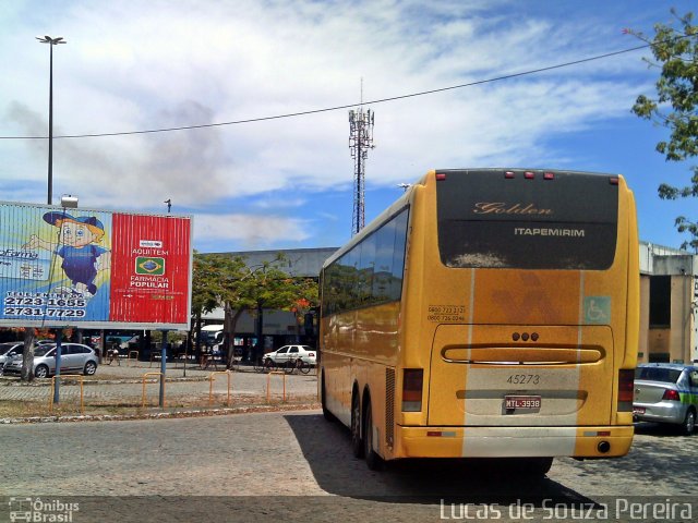 Viação Itapemirim 45273 na cidade de Campos dos Goytacazes, Rio de Janeiro, Brasil, por Lucas de Souza Pereira. ID da foto: 2361270.