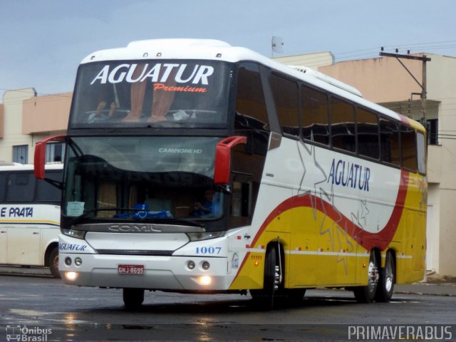 Aguatur Transporte e Turismo 1007 na cidade de Primavera do Leste, Mato Grosso, Brasil, por Alexandre Rodrigo. ID da foto: 2361064.