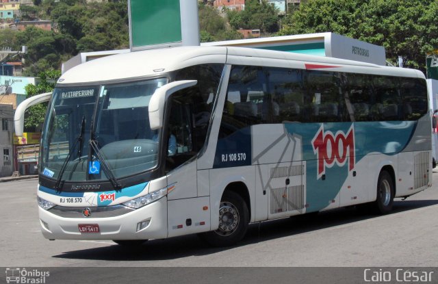 Auto Viação 1001 RJ 108.570 na cidade de Arraial do Cabo, Rio de Janeiro, Brasil, por Caio César A.. Número da foto: #2364253.