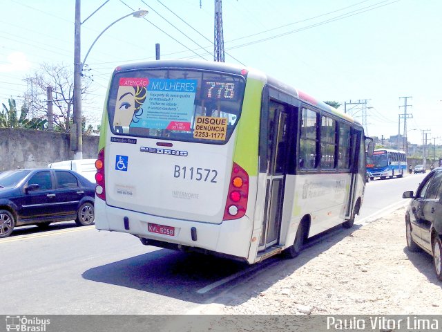 Viação Vila Real B11572 na cidade de Rio de Janeiro, Rio de Janeiro, Brasil, por Paulo Vitor Lima. Número da foto: #2364053.