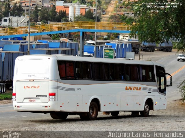 Univale Transportes 2070 na cidade de João Monlevade, Minas Gerais, Brasil, por Antonio Carlos Fernandes. ID da foto: 2363643.