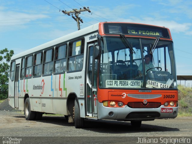 Auto Viação Beira Rio 10020 na cidade de Piracicaba, São Paulo, Brasil, por Juliano Sgrigneiro. ID da foto: 2365799.