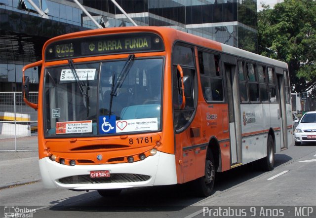 TRANSPPASS - Transporte de Passageiros 8 1761 na cidade de São Paulo, São Paulo, Brasil, por Cristiano Soares da Silva. ID da foto: 2365519.