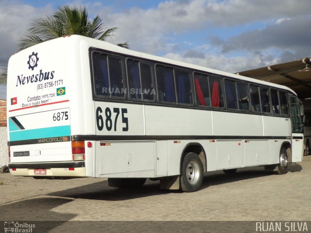 Neves Bus Turismo 6875 na cidade de Campina Grande, Paraíba, Brasil, por Ruan Silva. ID da foto: 2367940.