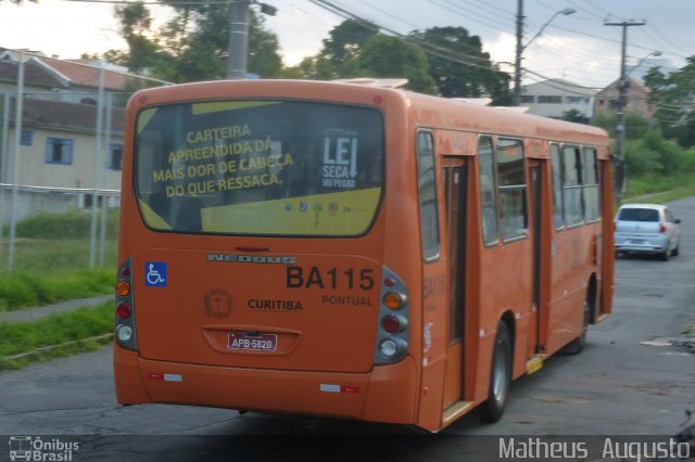Transporte Coletivo Glória BA115 na cidade de Curitiba, Paraná, Brasil, por Matheus  Augusto. Número da foto: #2366502.