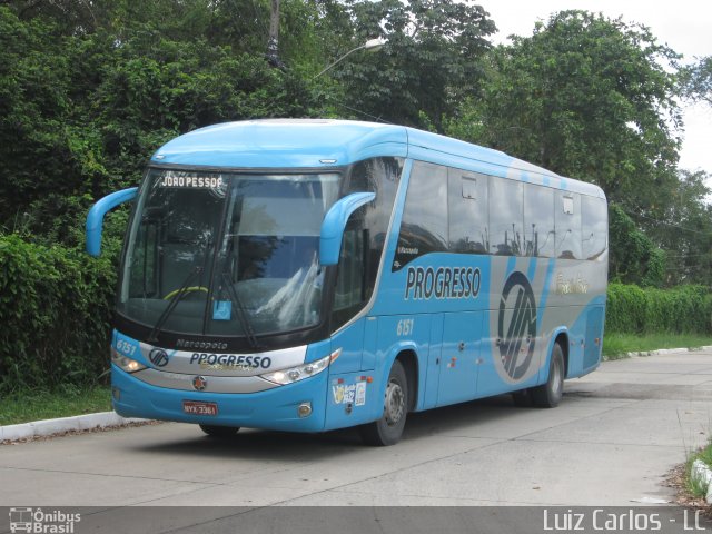 Auto Viação Progresso 6151 na cidade de Recife, Pernambuco, Brasil, por Luiz Carlos de Santana. Número da foto: #2367757.