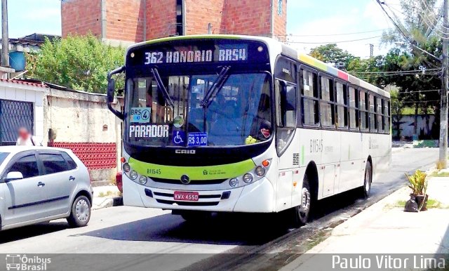 Viação Vila Real B11545 na cidade de Rio de Janeiro, Rio de Janeiro, Brasil, por Paulo Vitor Lima. ID da foto: 2368632.