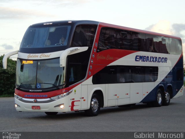 Expresso Embaixador 504 na cidade de Pelotas, Rio Grande do Sul, Brasil, por Gabriel  Morosoli. Número da foto: #2370193.