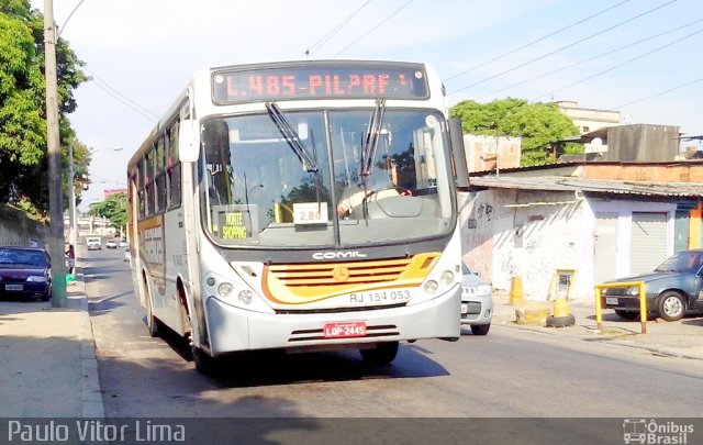 Transportes Fabio's RJ 154.053 na cidade de Rio de Janeiro, Rio de Janeiro, Brasil, por Paulo Vitor Lima. Número da foto: #2368751.