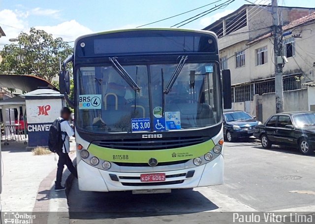 Viação Vila Real B11588 na cidade de Rio de Janeiro, Rio de Janeiro, Brasil, por Paulo Vitor Lima. Número da foto: #2368705.