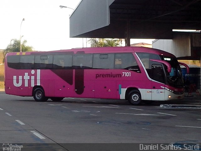 UTIL - União Transporte Interestadual de Luxo 7101 na cidade de Praia Grande, São Paulo, Brasil, por Daniel Santos Sardi. Número da foto: #2371943.
