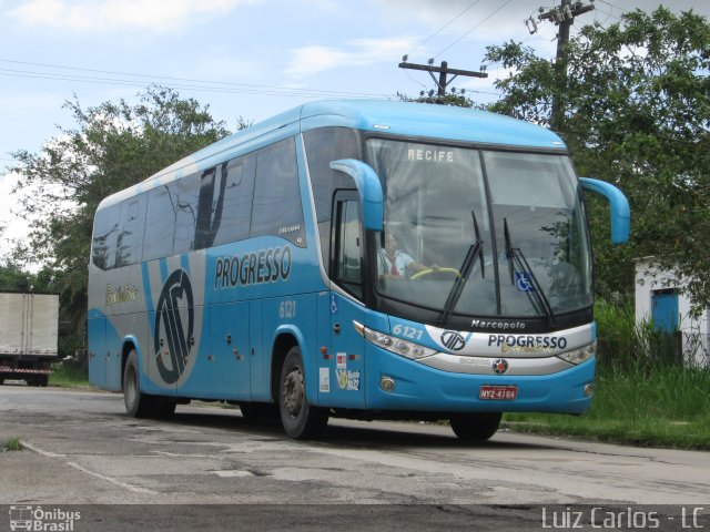 Auto Viação Progresso 6121 na cidade de Recife, Pernambuco, Brasil, por Luiz Carlos de Santana. Número da foto: #2371541.