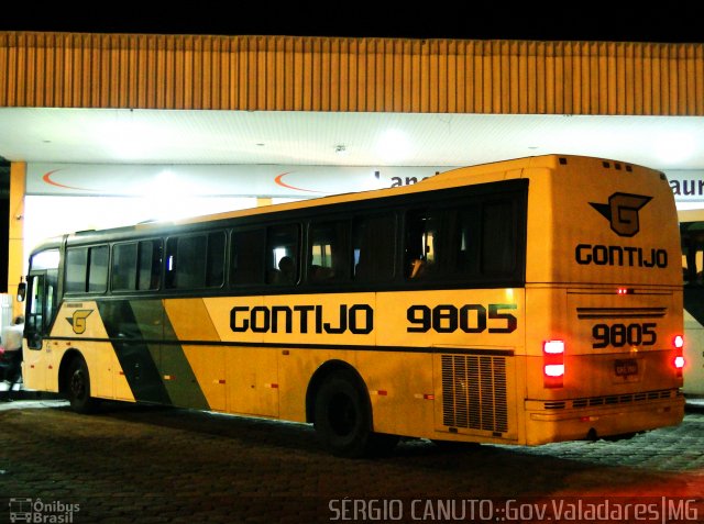 Empresa Gontijo de Transportes 9805 na cidade de Governador Valadares, Minas Gerais, Brasil, por Sérgio Augusto Braga Canuto. ID da foto: 2374063.