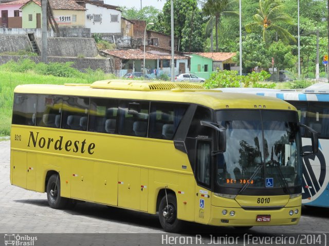 Viação Nordeste 8010 na cidade de João Pessoa, Paraíba, Brasil, por Heron R.  Junior. ID da foto: 2373259.