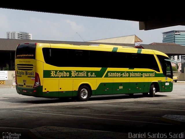 Viação Rápido Brasil 991 na cidade de Santos, São Paulo, Brasil, por Daniel Santos Sardi. ID da foto: 2372473.