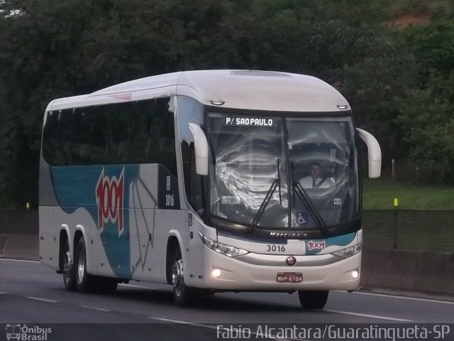 Auto Viação 1001 3016 na cidade de Guaratinguetá, São Paulo, Brasil, por Fabio Alcantara. ID da foto: 2374518.