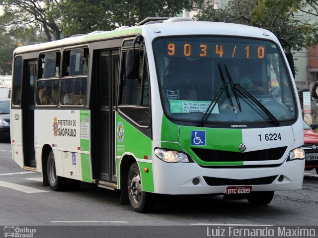 Transcooper > Norte Buss 1 6224 na cidade de São Paulo, São Paulo, Brasil, por Luiz Fernando Maximo. ID da foto: 2375689.