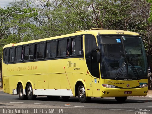 Viação Itapemirim 8053 na cidade de Teresina, Piauí, Brasil, por João Victor. ID da foto: 2343252.