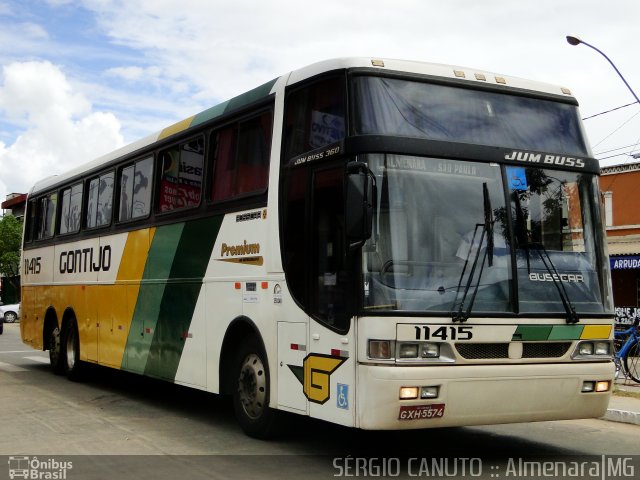 Empresa Gontijo de Transportes 11415 na cidade de Almenara, Minas Gerais, Brasil, por Sérgio Augusto Braga Canuto. ID da foto: 2343816.