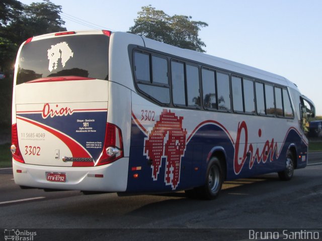 Turismo e Fretamento Orion Transportes 3302 na cidade de Embu das Artes, São Paulo, Brasil, por Bruno Santino. Número da foto: #2376420.
