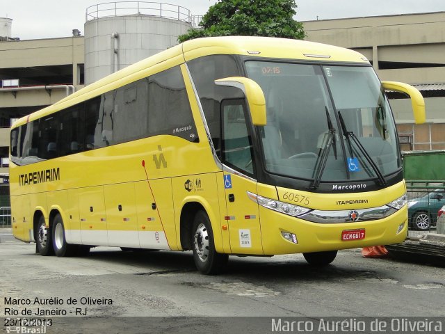 Viação Itapemirim 60575 na cidade de Rio de Janeiro, Rio de Janeiro, Brasil, por Marco Aurélio de Oliveira. ID da foto: 2376305.