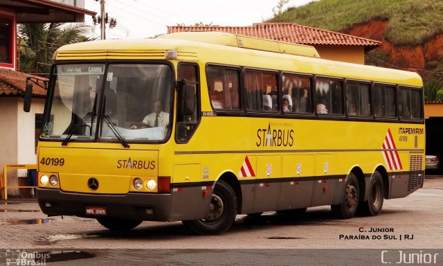 Viação Itapemirim 40199 na cidade de Paraíba do Sul, Rio de Janeiro, Brasil, por Clovis Junior. ID da foto: 2377776.