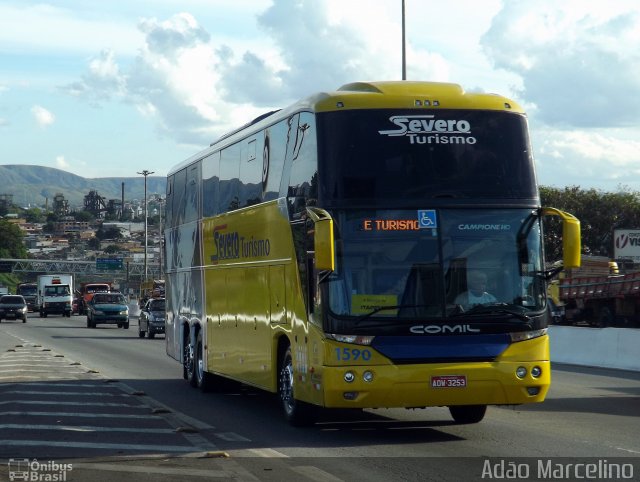 Severo Turismo 1590 na cidade de Belo Horizonte, Minas Gerais, Brasil, por Adão Raimundo Marcelino. ID da foto: 2378575.