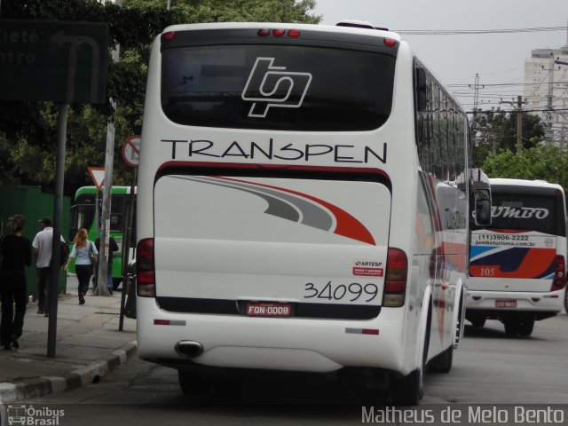 Transpen Transporte Coletivo e Encomendas 34099 na cidade de São Paulo, São Paulo, Brasil, por Matheus de Melo Bento. ID da foto: 2377775.