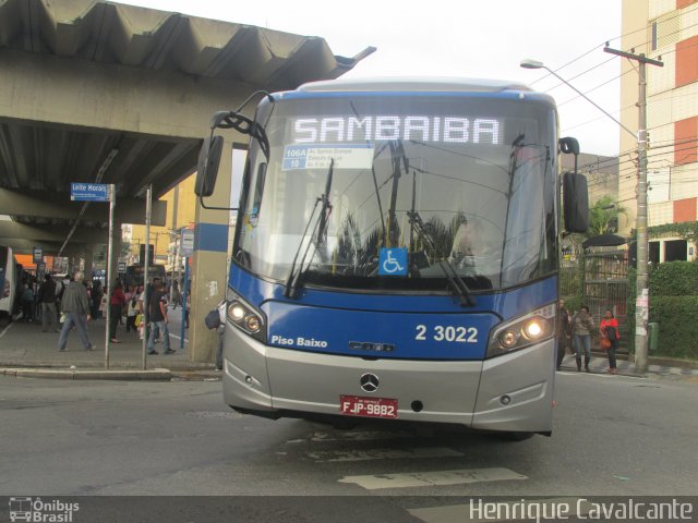 Sambaíba Transportes Urbanos 2 3022 na cidade de São Paulo, São Paulo, Brasil, por Henrique Cavalcante. ID da foto: 2378971.