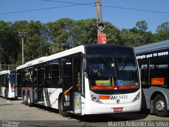 Metra - Sistema Metropolitano de Transporte 5433 na cidade de São Bernardo do Campo, São Paulo, Brasil, por Marco Antonio da Silva. ID da foto: 2377618.