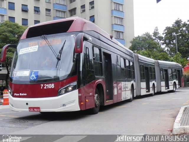 Viação Campo Belo 7 2108 na cidade de São Paulo, São Paulo, Brasil, por Jefferson Raul  Silva Candido . Número da foto: #2378623.