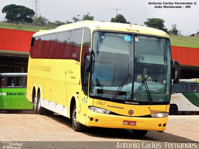 Viação Itapemirim 5867 na cidade de João Monlevade, Minas Gerais, Brasil, por Antonio Carlos Fernandes. ID da foto: 2377877.