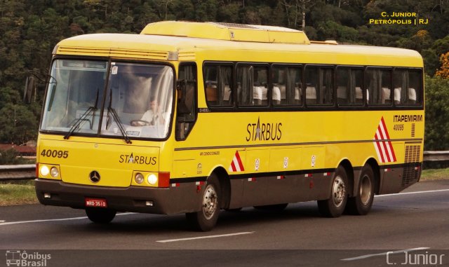 Viação Itapemirim 40095 na cidade de Petrópolis, Rio de Janeiro, Brasil, por Clovis Junior. ID da foto: 2377779.